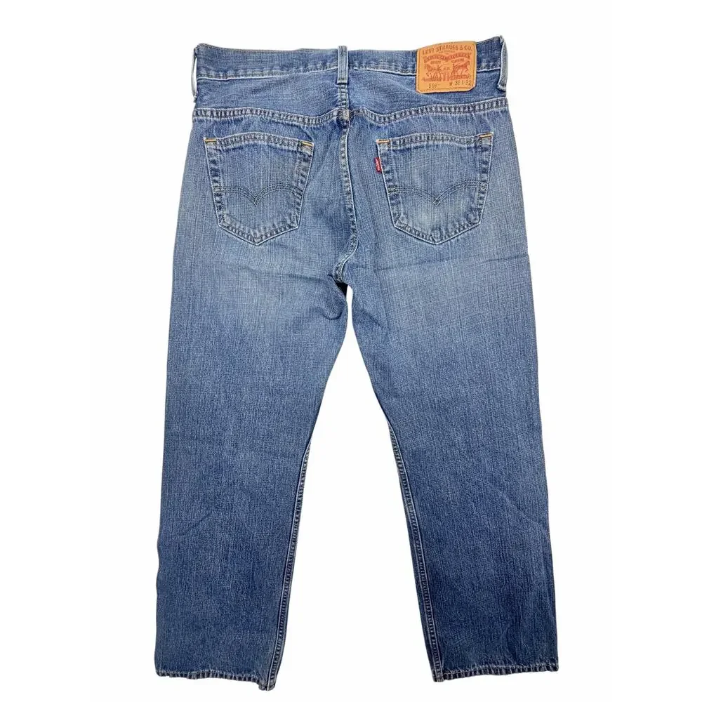Levi’s 569 Loose Straight Jeans Men’s 31x32 Medium Wash Denim Red Tab